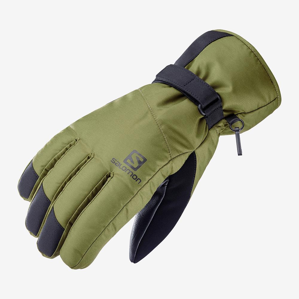 SALOMON FORCE DRY M Philippines - Men's Gloves - Green | 264385-MNI